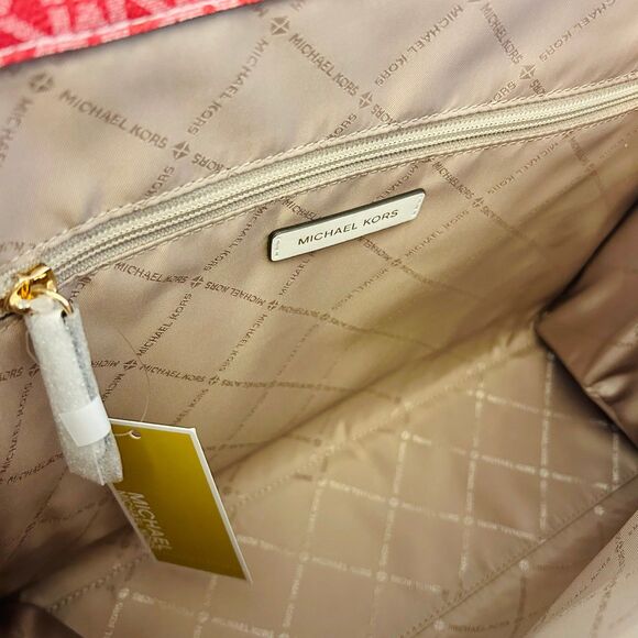 Michael Kors Purse Mirella Medium Ombré Logo Tote Bag Rainbow - Picture 6 of 9